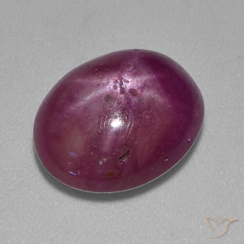 Rubis étoilé Pourpre moyen-foncé naturelle ovale, 6.43 ct, Opaque