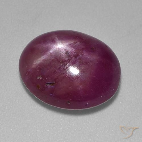 Rubis étoilé Pourpre moyen-foncé naturelle ovale, 6.43 ct, Opaque
