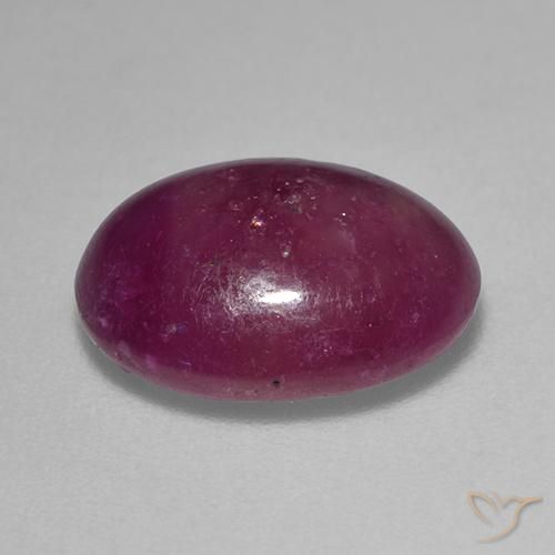 Rubis étoilé Pourpre moyen-foncé naturelle ovale, 6.43 ct, Opaque