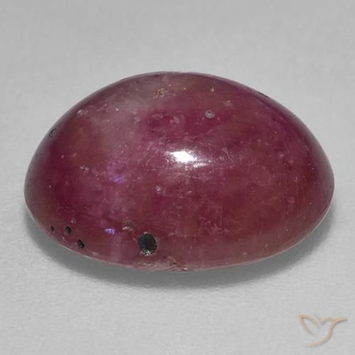 Rubis étoilé Violet rougeâtre naturelle ovale, 6.58 ct, Opaque
