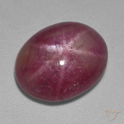Rubis étoilé Violet rougeâtre naturelle ovale, 8.43 ct, Opaque