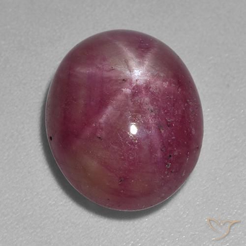 Rubis étoilé Violet rougeâtre naturelle ovale, 8.43 ct, Opaque