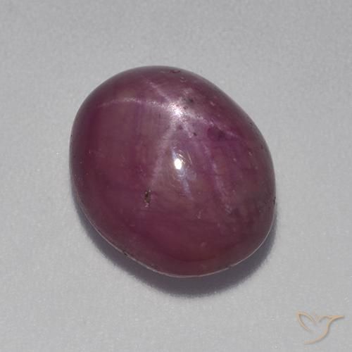 Rubis étoilé Violet rougeâtre naturelle ovale, 6.10 ct, Opaque