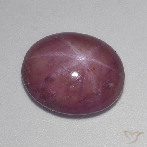 Rubis étoilé Violet rougeâtre naturelle ovale, 7.28 ct, Opaque