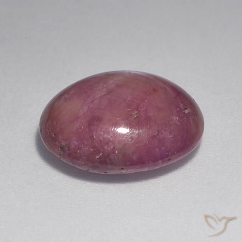 Rubis étoilé Violet rougeâtre naturelle ovale, 7.28 ct, Opaque