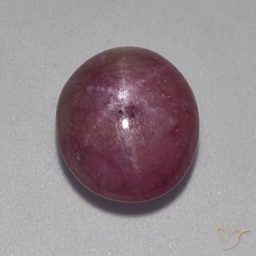 Rubis étoilé Magenta grisâtre naturelle ovale, 5.89 ct, Opaque