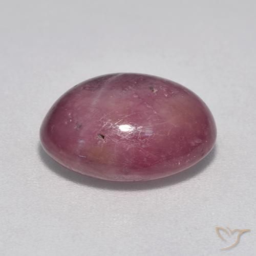 Rubis étoilé Pourpre prune naturelle ovale, 7.78 ct, Opaque