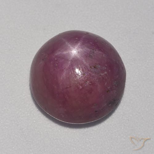 6.44ct Naturel Pourpre moyen-foncé Rubis étoilé, Tour, Opaque