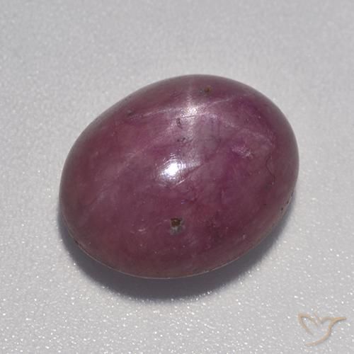 9.03ct Naturel Pourpre prune Rubis étoilé, ovale, Opaque