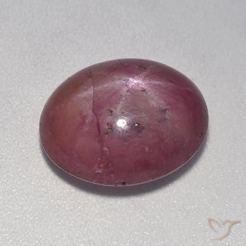 6.87ct Naturel Violet rougeâtre Rubis étoilé, ovale, Opaque