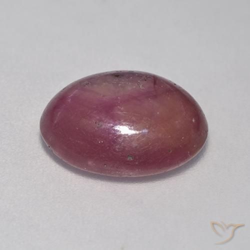 Rubis étoilé Violet rougeâtre naturelle ovale, 6.87 ct, Opaque