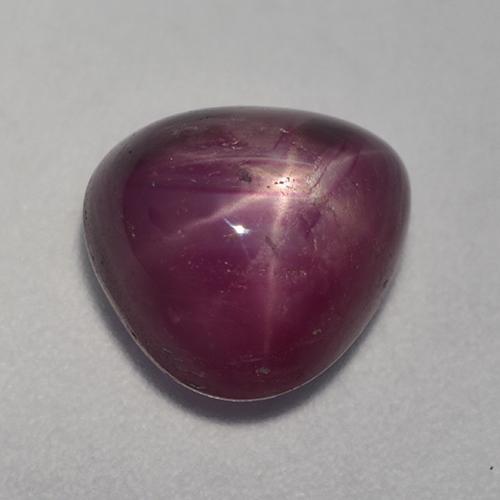 Rubis étoilé pourpre naturelle en forme de poire, 6,25 ct, opaque