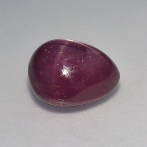 Rubis étoilé pourpre naturelle en forme de poire, 6,25 ct, opaque