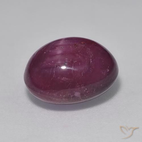 Rubis étoilé Pourpre moyen-foncé naturelle ovale, 5.53 ct, Opaque