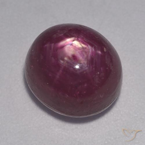 5.78ct Naturel Pourpre moyen-foncé Rubis étoilé, ovale, Opaque