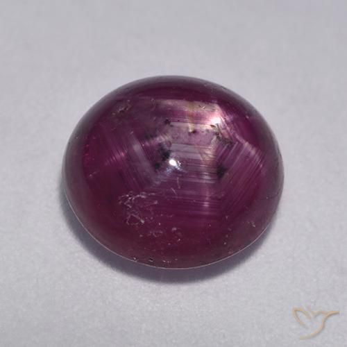 Rubis étoilé Pourpre moyen-foncé naturelle ovale, 5.43 ct, Translucide