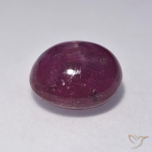 Rubis étoilé Pourpre moyen-foncé naturelle ovale, 5.43 ct, Translucide