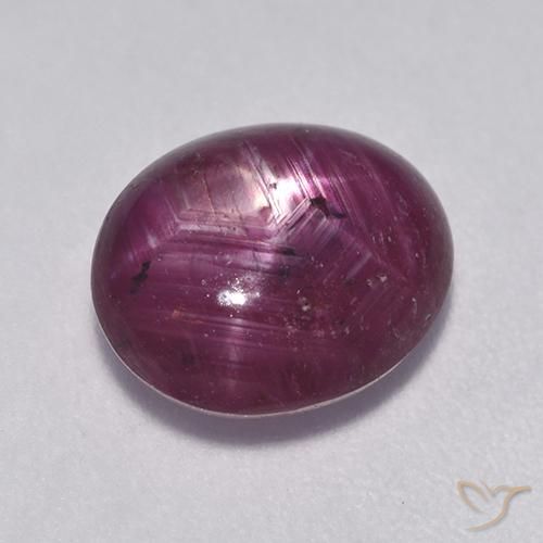4.48ct Naturel Rouge framboises Rubis étoilé, ovale, Translucide