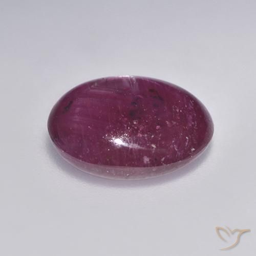 Rubis étoilé Rouge framboises naturelle ovale, 4.48 ct, Translucide