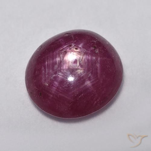 4.76ct Naturel Rouge framboises Rubis étoilé, ovale, Translucide
