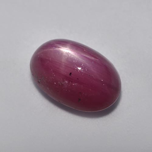 Rubis étoilé pourpre naturelle coupe ovale, 5,49 ct, opaque