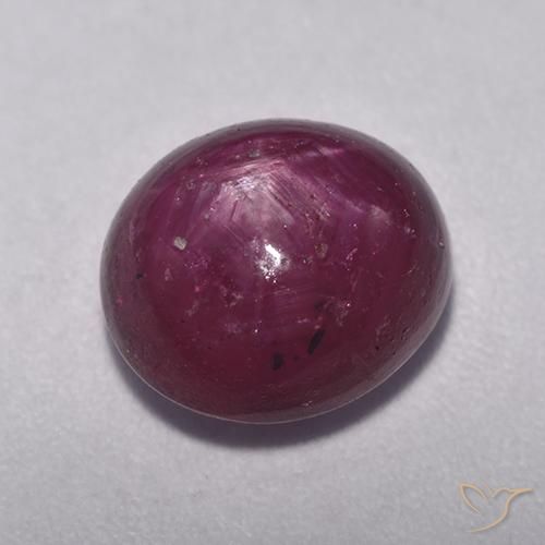 Rubis étoilé Rouge framboises naturelle ovale, 6.08 ct, Opaque