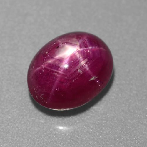 Rubis Étoilé Violet Rosâtre naturelle Coupe ovale, 2.96 ct, Translucide