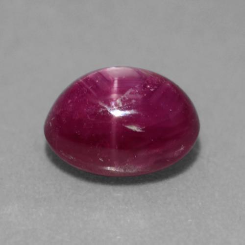 Rubis Étoilé Violet Rosâtre naturelle Coupe ovale, 2.96 ct, Translucide