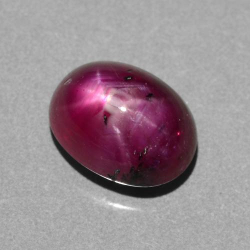 Rubis Étoilé Pourpre rougeâtre moyen-foncé naturelle Coupe ovale, 3.18 ct, Translucide