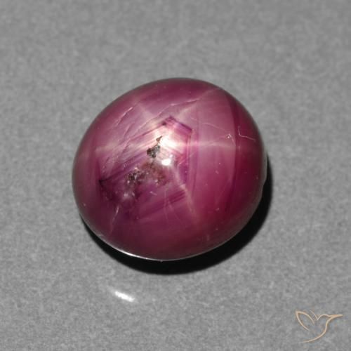 Rubis étoilé Rose-magenta naturelle ovale, 4.05 ct, Translucide