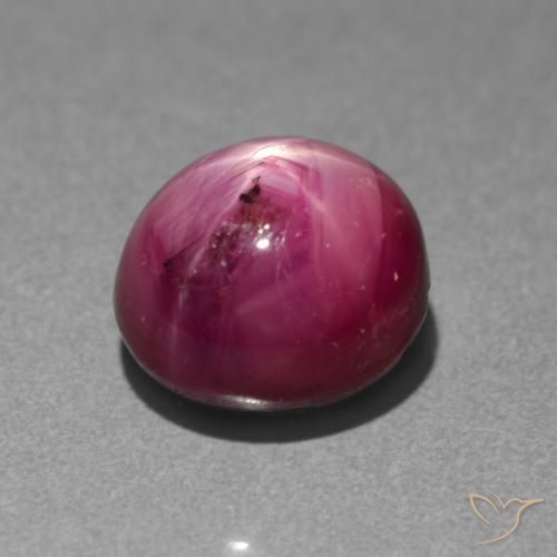 Rubis étoilé Rose-magenta naturelle ovale, 4.05 ct, Translucide