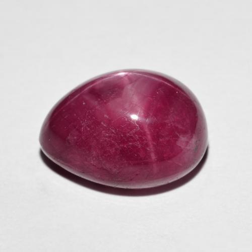 Rubis étoilé rouge naturelle en forme de poire, 9,64 ct, opaque
