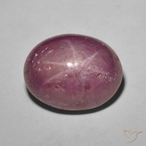 8.61ct Naturel Violet rougeâtre Rubis étoilé, ovale, Opaque
