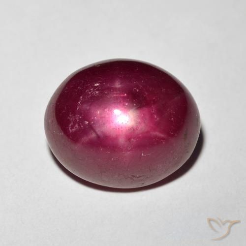 10.93ct Naturel Vin rouge profond Rubis étoilé, ovale, Opaque