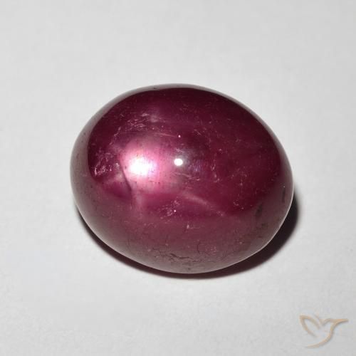 Rubis étoilé Vin rouge profond naturelle ovale, 10.93 ct, Opaque