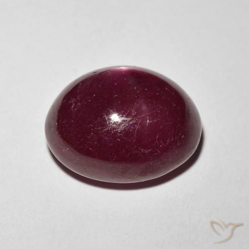Rubis étoilé Vin rouge profond naturelle ovale, 10.93 ct, Opaque