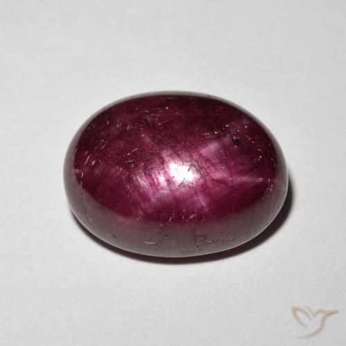9.13ct Naturel Rouge foncé Rubis étoilé, ovale, Opaque