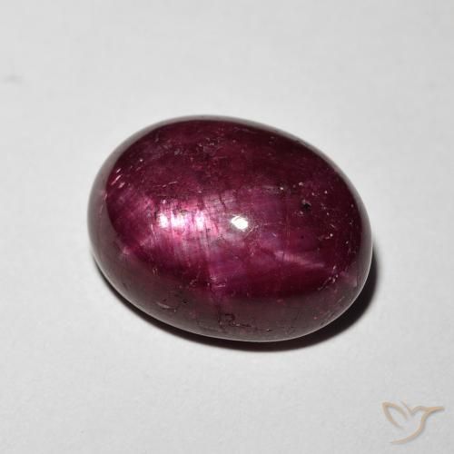 Rubis étoilé Rouge foncé naturelle ovale, 9.13 ct, Opaque