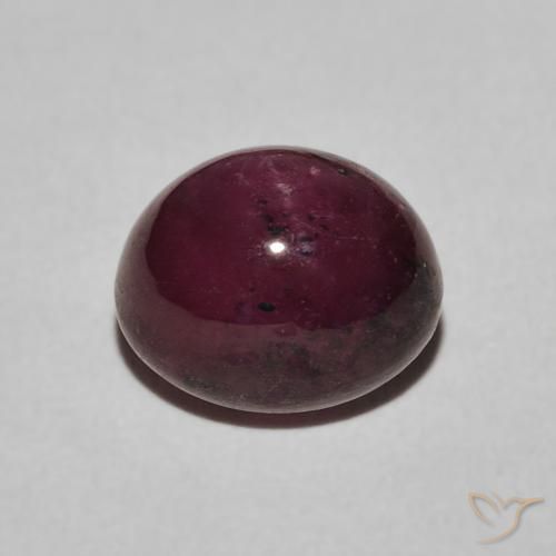 Rubis étoilé Violet rougeâtre naturelle ovale, 5.56 ct, Opaque