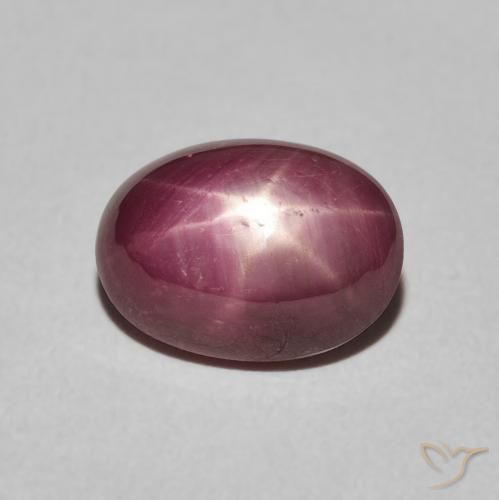 4.45ct Naturel Medium Light-Purple Rubis étoilé, ovale, Opaque