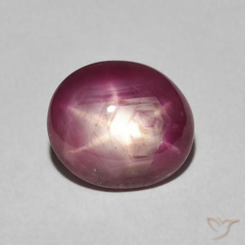 3.94ct Naturel Medium Dark-Purple Rubis étoilé, ovale, Opaque