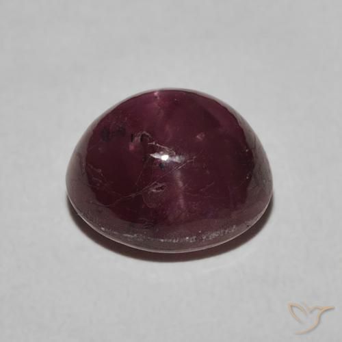 Rubis étoilé Magenta grisâtre naturelle ovale, 5.04 ct, Opaque