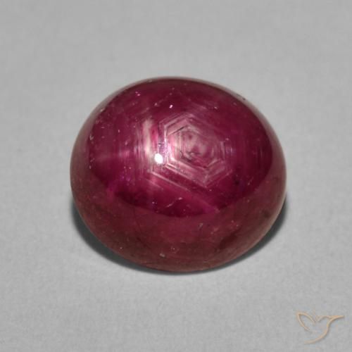 5.50ct Naturel Pourpre de baie Rubis étoilé, ovale, Opaque