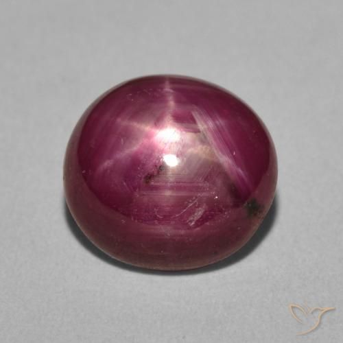 4.98ct Naturel Raisin vif Rubis étoilé, ovale, Opaque