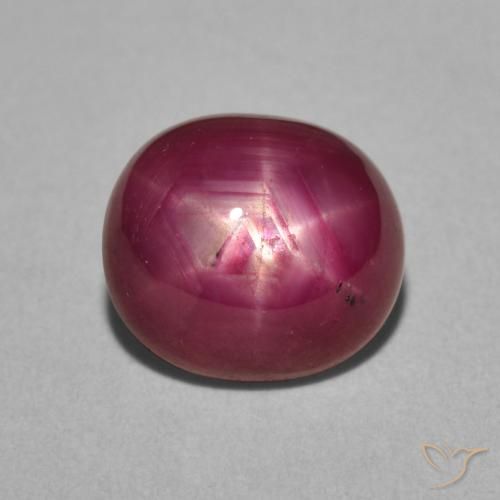 5.07ct Naturel Magenta profond Rubis étoilé, ovale, Opaque
