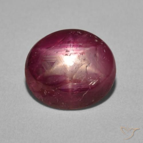 3.97ct Naturel Pourpre moyen Rubis étoilé, ovale, Opaque