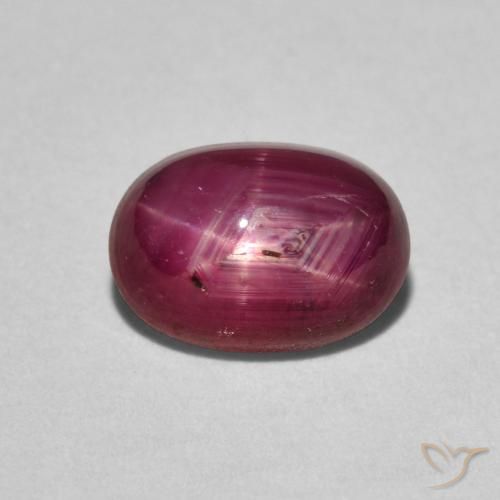 2.97ct Naturel Vin rouge profond Rubis étoilé, ovale, Opaque