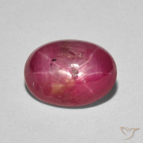 3.60ct Naturel Rouge moyen Rubis étoilé, ovale, Opaque