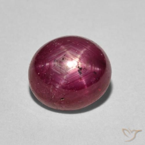 3.74ct Naturel Rouge moyen Rubis étoilé, ovale, Opaque
