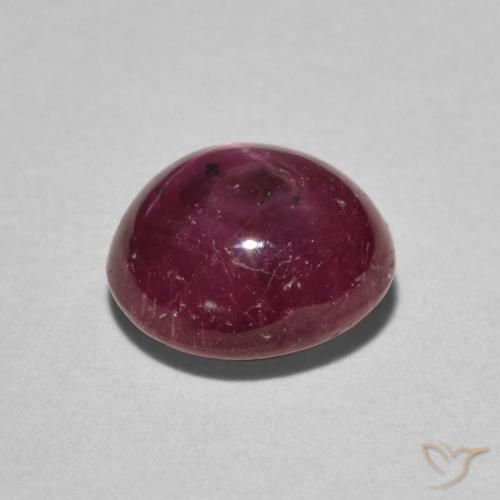 Rubis étoilé Rouge moyen naturelle ovale, 3.74 ct, Opaque